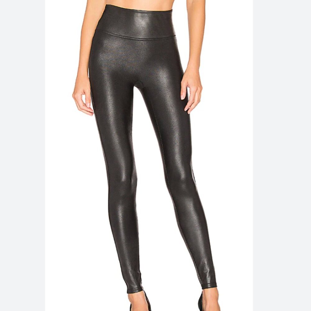 SPANX Faux Leather Leggings – Size Medium